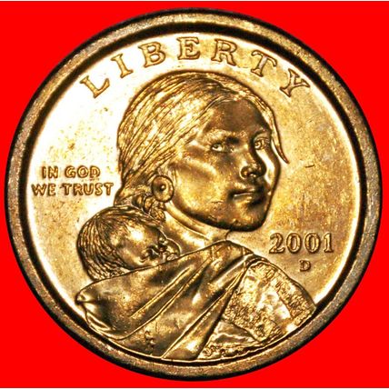 CHILD (2000-2008): USA ★ DOLLAR 2001D! Sacagawea 1788-1812★LOW START★NO RESERVE