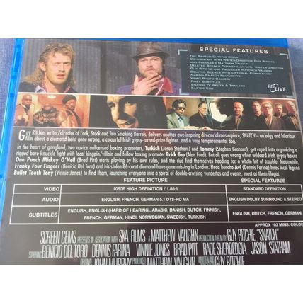 Snatch (2009 Blu-Ray of 2000 Guy Ritchie film) Jason Statham Brad Pitt Alan Ford