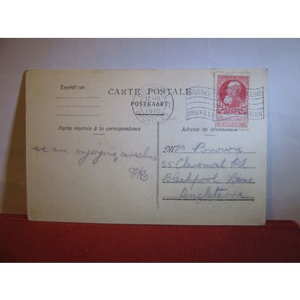 MAISON DU ROI, BRUXELLES, BRUSSELS . used antique postcard 1910 postmark =