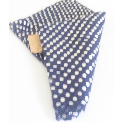 Ladies Scarf Silver Spotted Dark BlueBackground 240 x 65 CM Polyester Gift