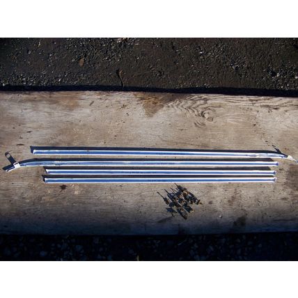 1977 CHRYSLER NEWPORT 4D SEDAN DOOR WINDOW GLASS EDGE TRIM & CLIPS OEM