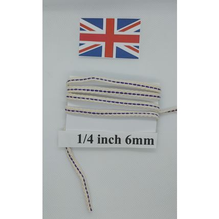 Oil lamp wick or heater flat British made 36 inches long 1/4 inch or 6mm wide