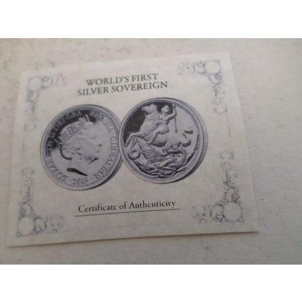GIBRALTAR - 2019 - WORLDS FIRST FULL - SILVER SOVEREIGN