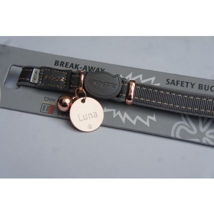 ROGZ URBAN Safety Breakaway Cat Collars With Soft Back & Rose Gold Detail & Tags