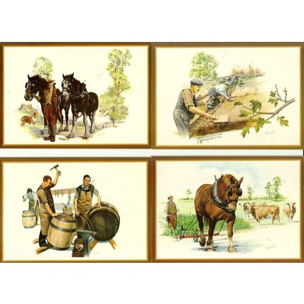 Art "COUNTRY CRAFTS" Postcard Set of 10 (J. Arthur Dixon PCK 25409-25418)