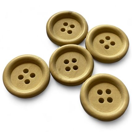 20mm Round Natural Wooden Buttons 4 Hole Sewing Knitting Coats Cardigan