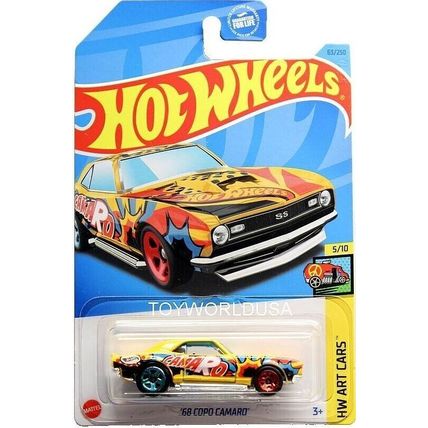 2023 Hot Wheels '68 Copo Camaro yellow #63 HW Art Cars