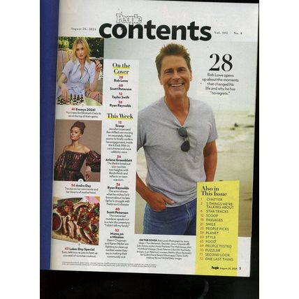 PEOPLE MAGAZINE 8/26/2024 ROB LOWE EXCLUSIVE 10 moments that Changed my LIFE NEW