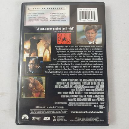 Patriot Games - 1992 - Rated R - DVD - Used