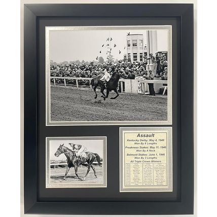 Championsip Racehorse Collectible Memorabilia | Triple Crown Racehorses | Framed