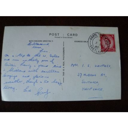 GB Scotland House Skaw Unst Shetland Isles 1960 real photo postcard Haroldswick