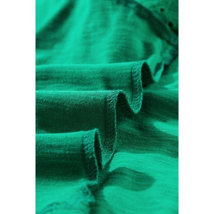 Bright Green Eyelet Embroidered Patchwork Shift Top