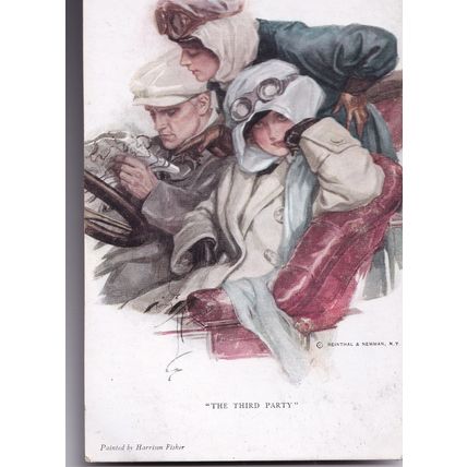 Reinthal & Newman Postcard H Fisher the Third Party Couple in Car with another W