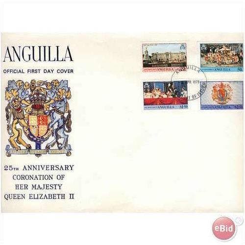 Anguilla FDC 1978 - SG 320-323 - 25th Anniversary of Coronation 1