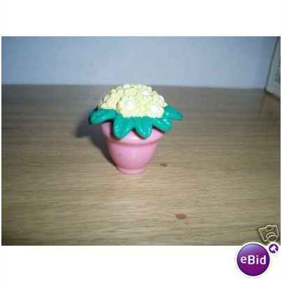 Fisher Price 2" Yellow Flowers with Pink Vase 1994