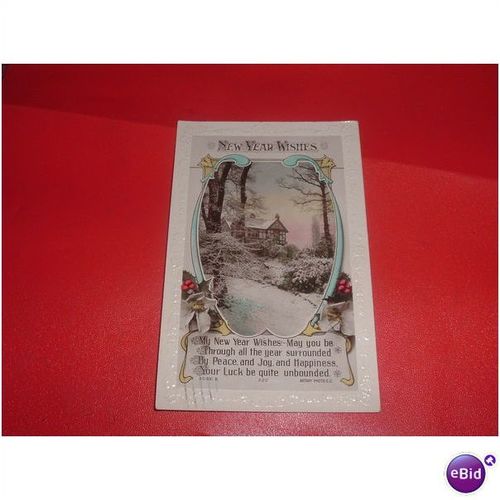 NEW YEAR WISHES / VINTAGE CARD (26/01)