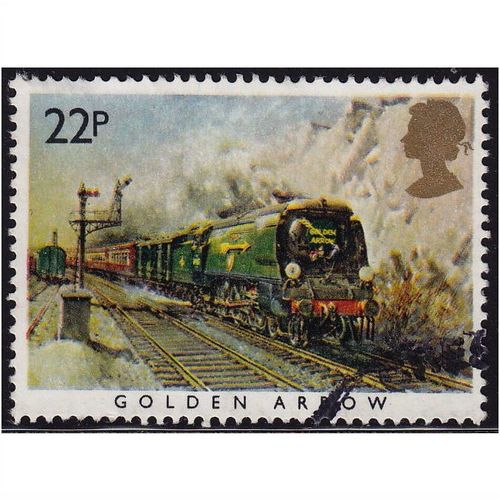 Great Britain 1985 Famous Trains 22p Golden Arrow Used SG 1273 Sc 1094 stamp