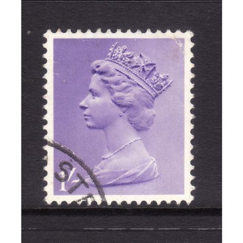 GREAT BRITAIN 1967 SG 742 1s LIGHT BLUISH VIOLET TWO BANDS FINE USED#