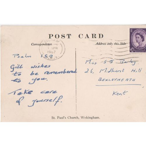 RPPC Postcard St Paul's Church Wokingham