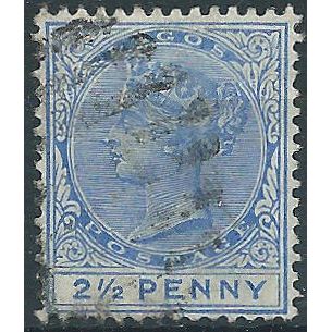 Lagos 1887 SG31 2 1/2d Ultramarine Wmk Crown CA Good+ Used....