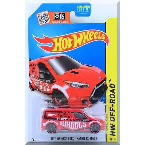 Hot Wheels - HW Ford Transit Connect: HW Test Facility #98/250 (2015) *Red*