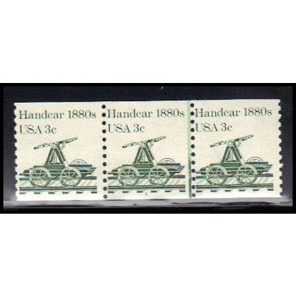 1898 3c Handcar Barely Clears MNH Dry Gum PNC 1/3 KA9372