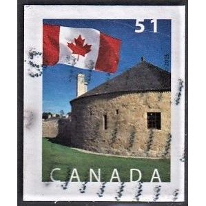 CANADA, 2005 51c Flag and Lower Fort Garry die-cut, SG 1374d (Scott #2138), used