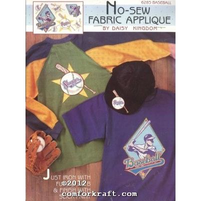 Baseball 6285 No-Sew Fabric Applique