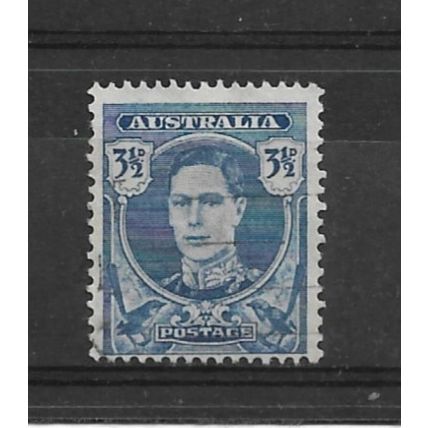 Australia.SG207 3 1/2d King George VI (Bright Blue).Fine Used.Dec21e