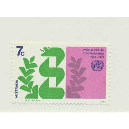Australia Stamp Scott #545, World Health Organization (WHO) From 1973, MNH