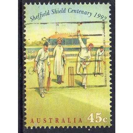 Australia 1992 Centenary of Sheffield Shield Cricket 45c Used