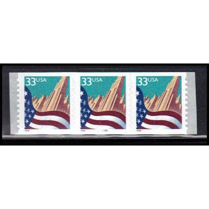 3281 33c U.S. Flag Over City Fine MNH PNC 5555A/3 PA4082