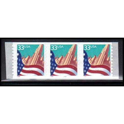 3281 33c U.S. Flag Over City Fine MNH PNC 6666A/3 PA4083