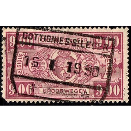 Belgium 1927 Railway Parcelpost 9,00Fr Used Stamp Spoorwegen