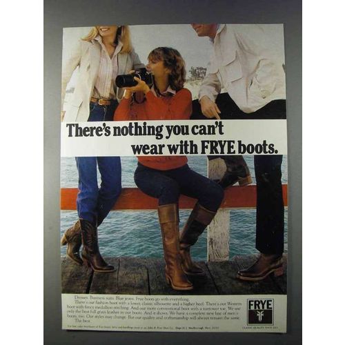 1980 Frye Boots Ad - Nothing You Can't Wear With