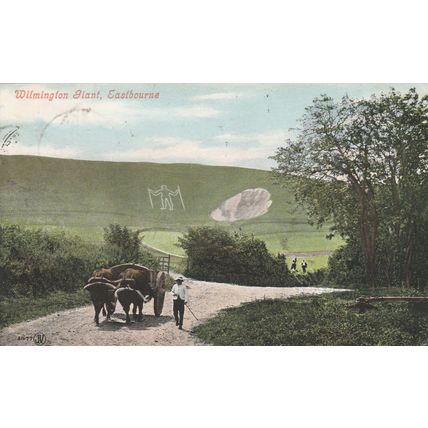 Wilmington Giant Eastbourne Sussex Postcard (SX77611)