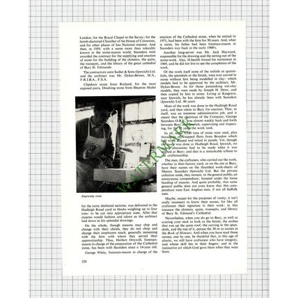 9214) George Saunders Of Ipswich Stonemason Concrete Bury - 1972 Article