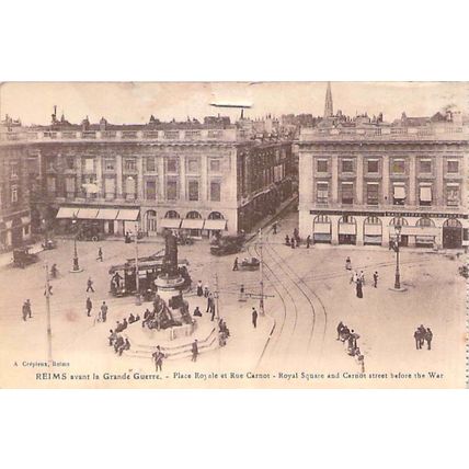 Reims avant la Grand Guerre Place Royale France Postcard unused face damage