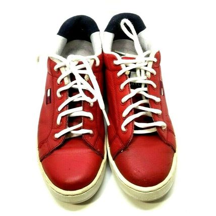 Tommy Hilfiger Red Leather Women's Sneakers Shoes Size 6.5M (GG9)