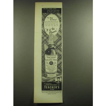 1946 Teacher's Scotch Ad - The Royal Stewart Tartan