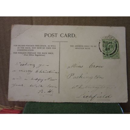 BETWS-Y-COED, Swallow Falls used antique postcard 1905 pm /