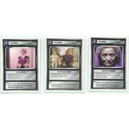 Lot of 18x Star Trek Next Generation STNG CCG Dilemma