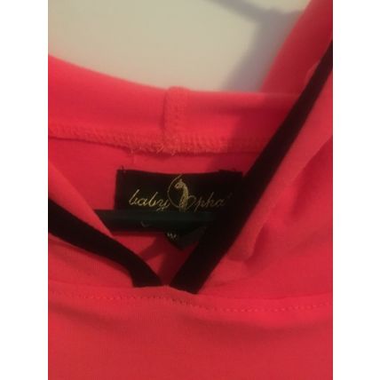 1pc Baby Phat Girls Printed Romper Jumpsuit Shorts Size 10/12 Pink Black