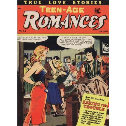 Teenage Romances 1950s Fashion Fancy Dress Party Comic Book Postcard