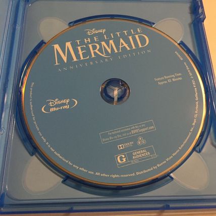 Disney The Little Mermaid Movie Blu-Ray Disc Only (No DVD No Digital)