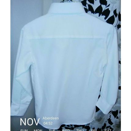 Youth Long Sleeve Van Huesen Dress Shirt, White, Long Sleeves, Size 8