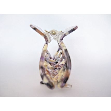 Lavender purple creme colorful marbled hair claw clip