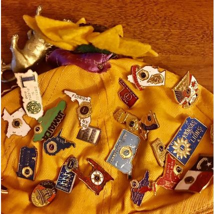 1966 Lions Club International Convention Hat with 64+ pins