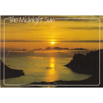 Midnight Sun Norway Postcard posted 1986 Nordkapp cancel VGC
