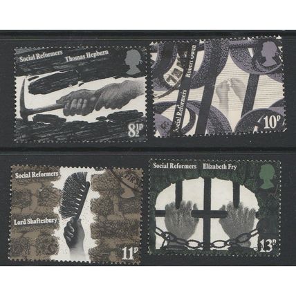 GB Elizabeth ll 1976 Social Reformers set of 4 SG 1001/4 Used